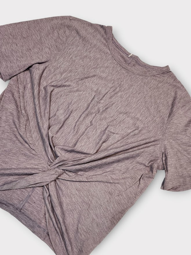 Size 8 - Lululemon Crescent Tee *Silver Heathered Dusty Dawn