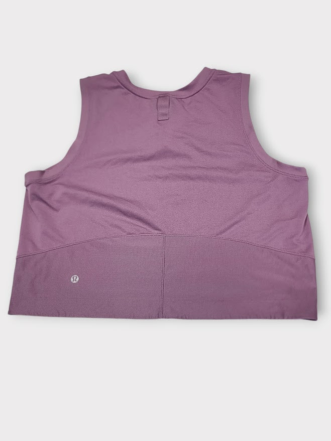 Size 8 - Lululemon Mesh Back Cropped Train Tank Top