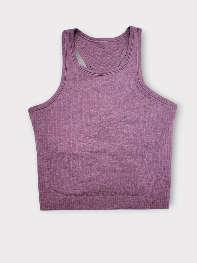 Size 4 - Lululemon Ebb to Street Cropped Racerback Tank Top