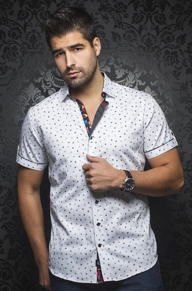 Men's Large - Au Noir - COSIMO (SS) White/black