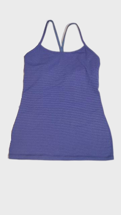 Size 8 - Lululemon Power Y Tank *Luon Light Tonka Stripe