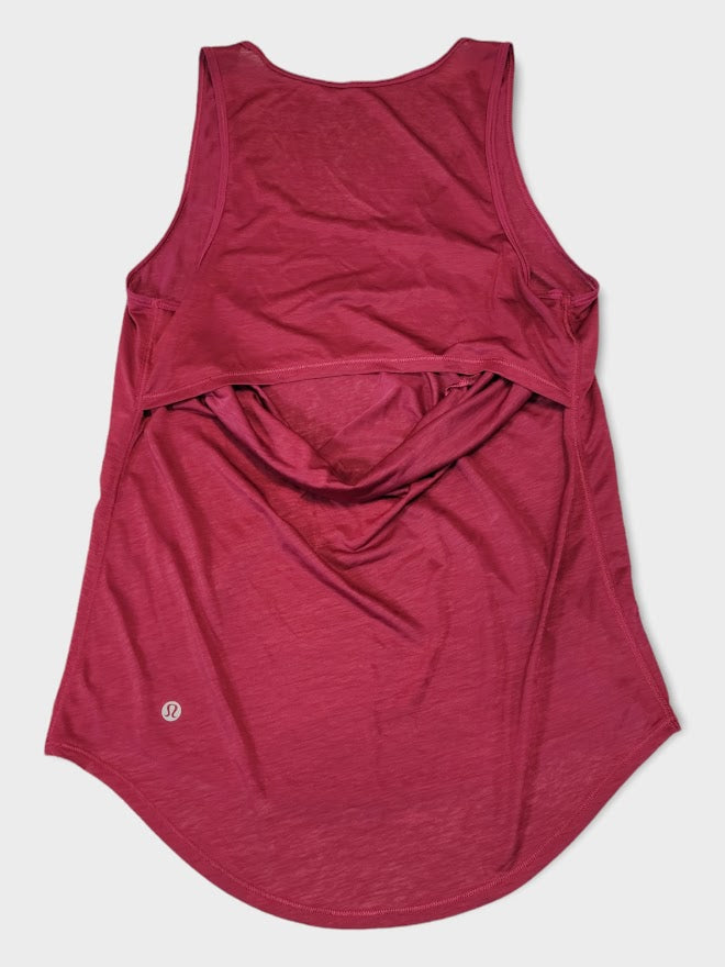 Size 6 - Lululemon Set The Course Tank Star Ruby