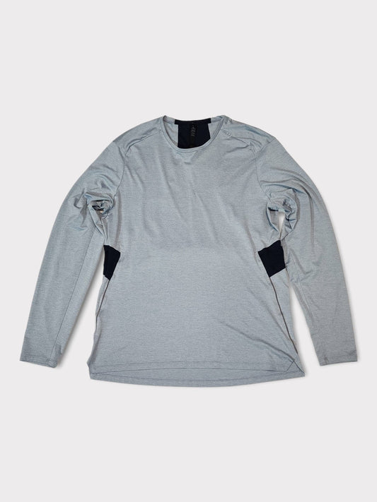 Large - Lululemon Fast and Free Long Sleeve Heathered Chambray / True Navy