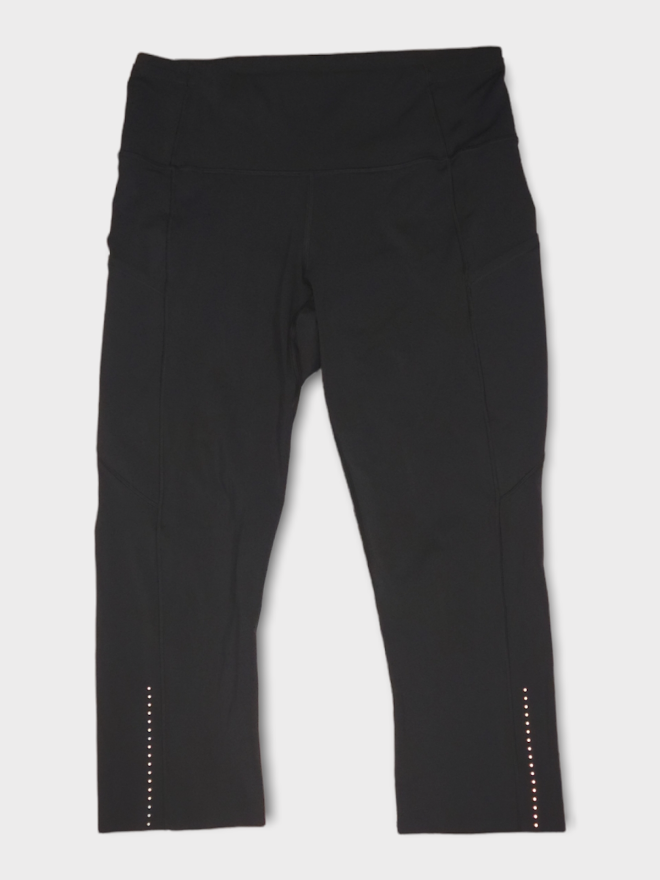 lululemon leggings with pockets , black with grey
