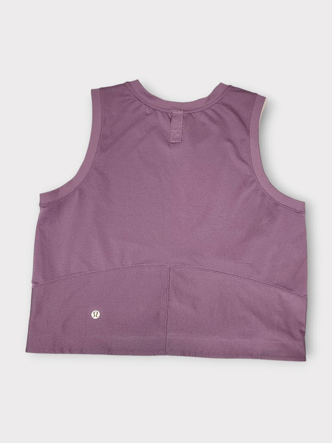 Size 6 - Lululemon Mesh Back Cropped Train Tank Top