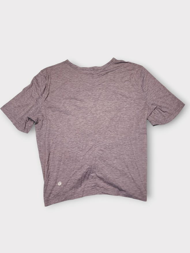 Size 8 - Lululemon Crescent Tee *Silver  Heathered Dusty Dawn