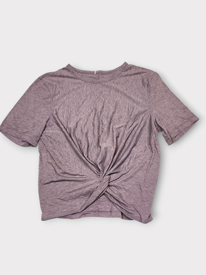 Size 8 - Lululemon Crescent Tee *Silver  Heathered Dusty Dawn