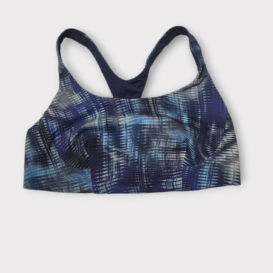 Size 12 - Lululemon Wunder Train Bra *Medium Support, C/D Cup Shapeshifter Flux Blue Multi