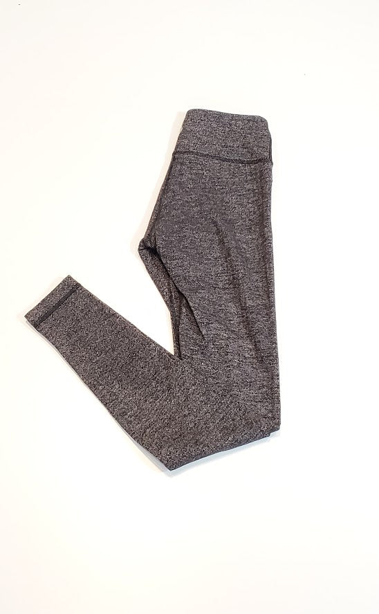 Size 6 - Lululemon Wunder Under Pant Herringbone Black / Rose Herringbone Black