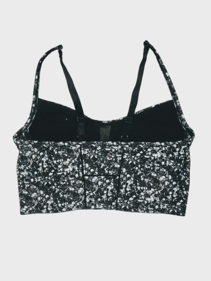 Size 2 - Lululemon Core Set Bra Shimmy Shimmer Black White