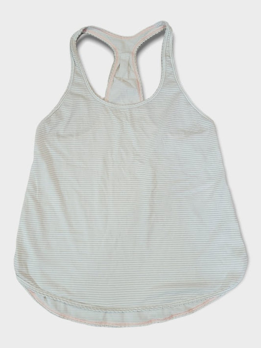 Size 6 - Lululemon 105 F Singlet *Silver