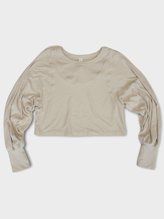 Size 2 - Lululemon LA Relaxed Crop Puff Long Sleeve